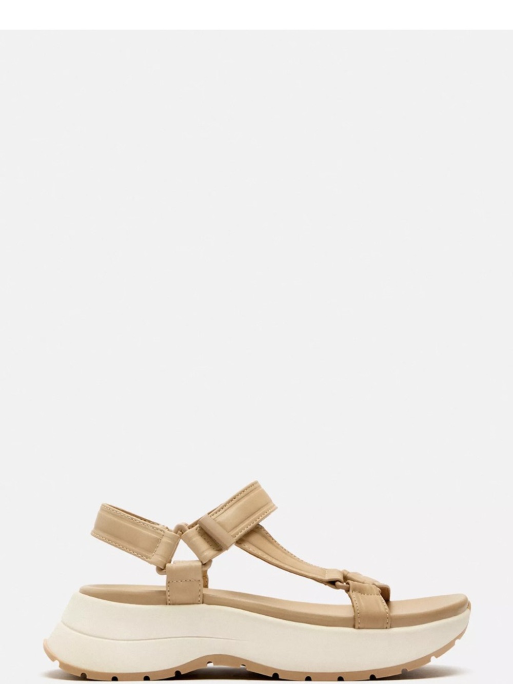 Zara Beige Platform Sport Sandal